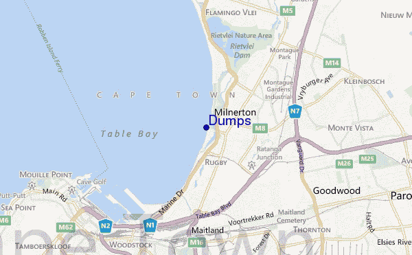 mapa de localização de Dumps