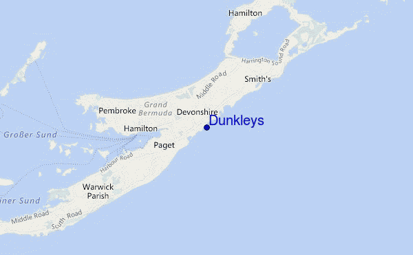 mapa de localização de Dunkleys