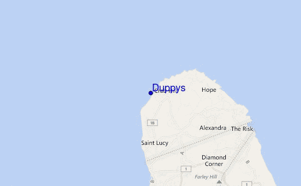 mapa de localização de Duppys