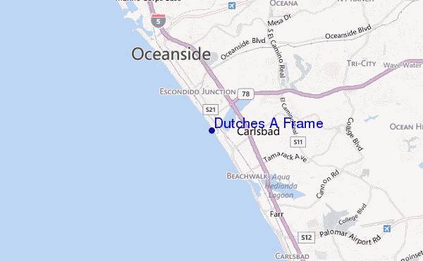 mapa de localização de Dutches A Frame