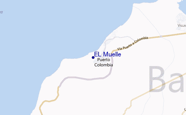 mapa de localização de EL Muelle