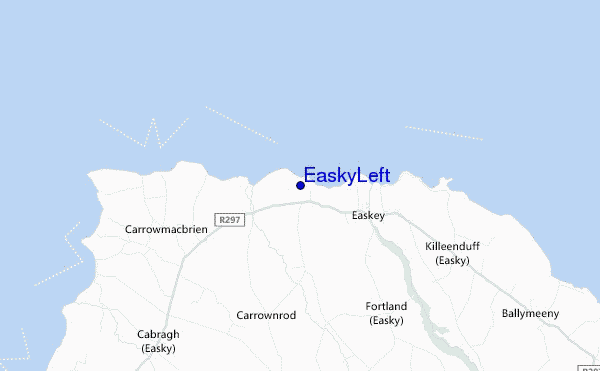 mapa de localização de Easky Left
