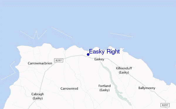 mapa de localização de Easky Right