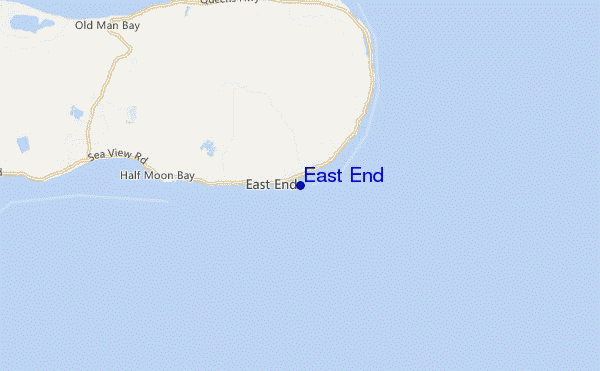 mapa de localização de East End