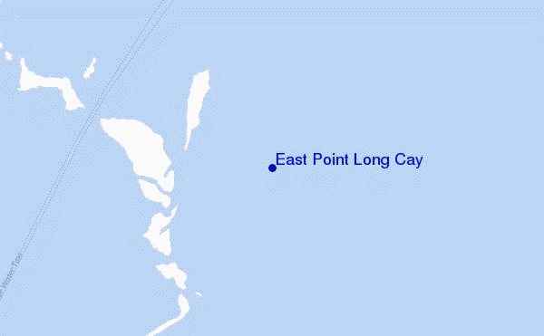 mapa de localização de East Point Long Cay