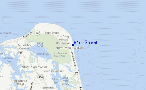 mapa de localização de 81st Street