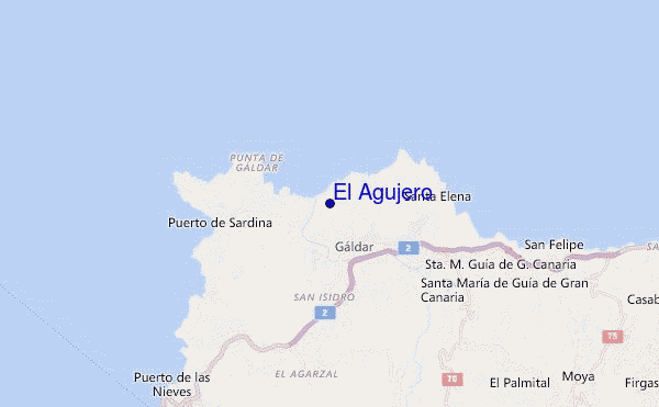 mapa de localização de El Agujero