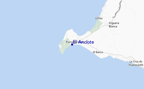 mapa de localização de El Anclote