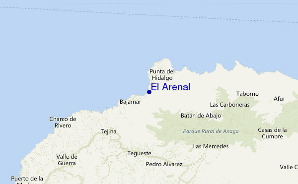 mapa de localização de El Arenal