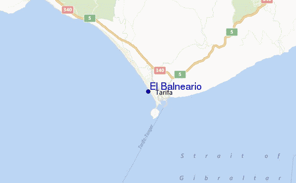 mapa de localização de El Balneario