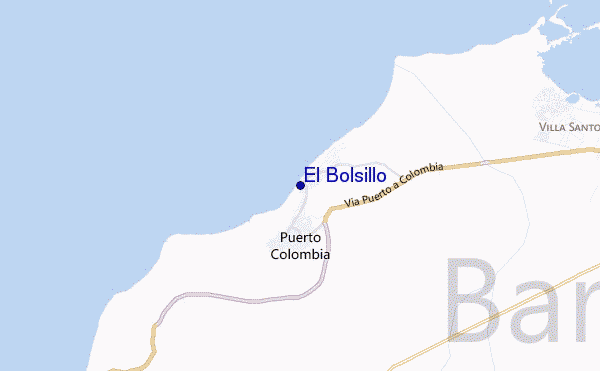 mapa de localização de El Bolsillo