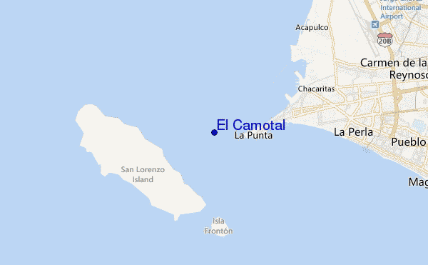 mapa de localização de El Camotal