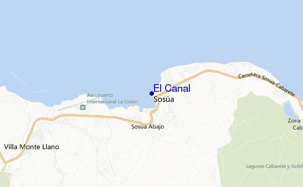 mapa de localização de El Canal
