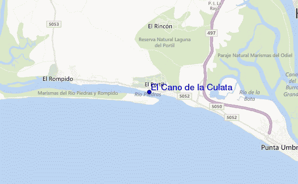 mapa de localização de El Caño de la Culata