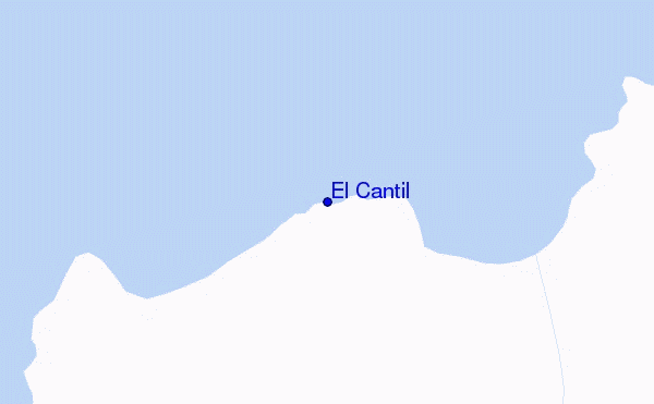 mapa de localização de El Cantil