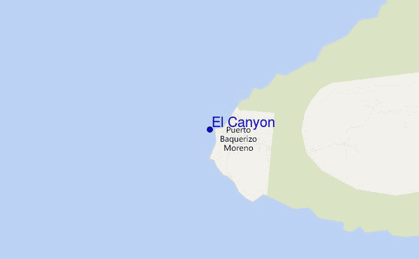 mapa de localização de El Canyon