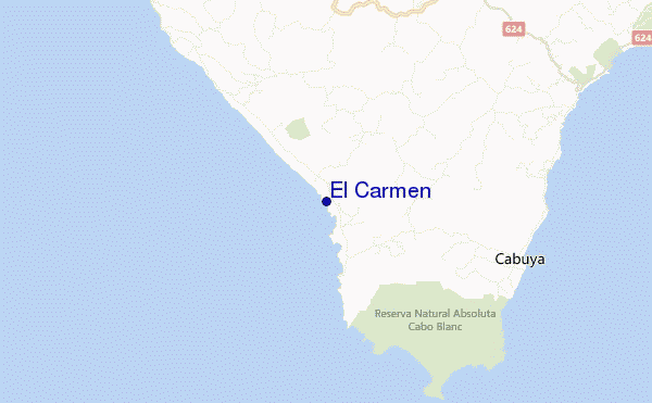 mapa de localização de El Carmen
