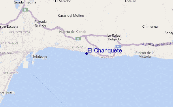 mapa de localização de El Chanquete