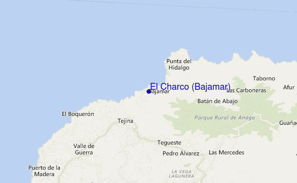 mapa de localização de El Charco (Bajamar)