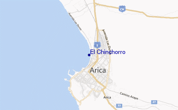 mapa de localização de El Chinchorro