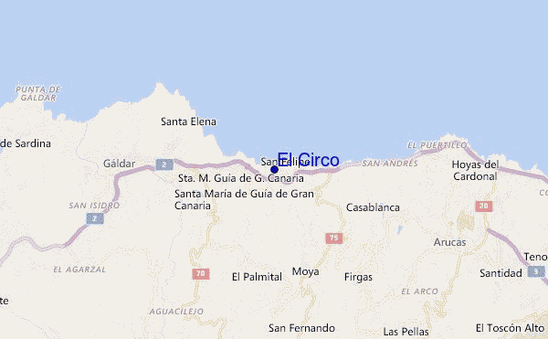 mapa de localização de El Circo