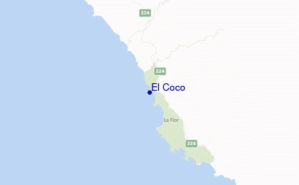 mapa de localização de El Coco