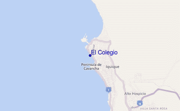 mapa de localização de El Colegio