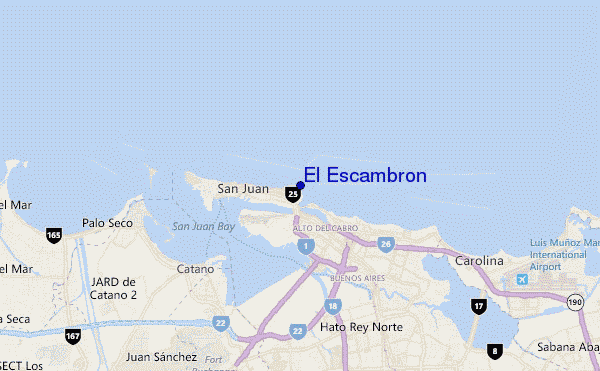 mapa de localização de El Escambrón