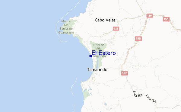 mapa de localização de El Estero
