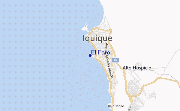mapa de localização de El Faro