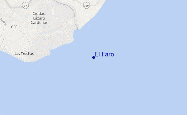 mapa de localização de El Faro