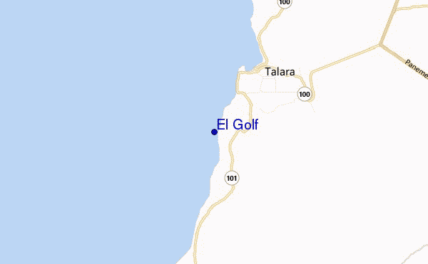 mapa de localização de El Golf