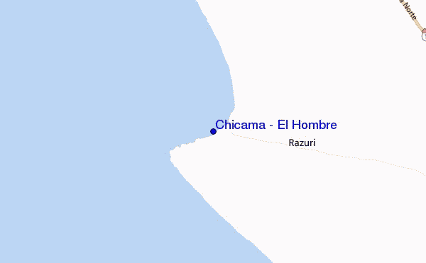 mapa de localização de Chicama - El Hombre