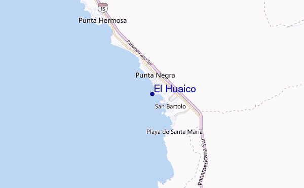 mapa de localização de El Huaico