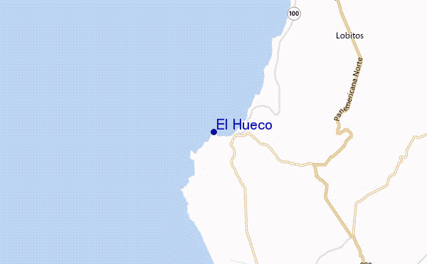 mapa de localização de El Hueco