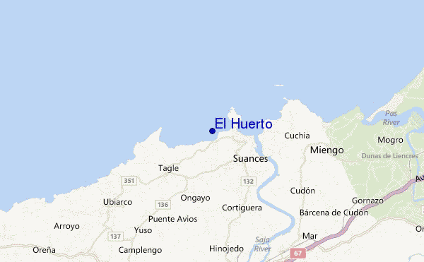 mapa de localização de El Huerto