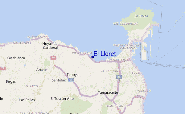 mapa de localização de El Lloret