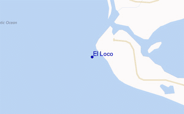 mapa de localização de El Loco