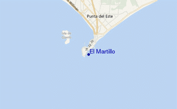 mapa de localização de El Martillo