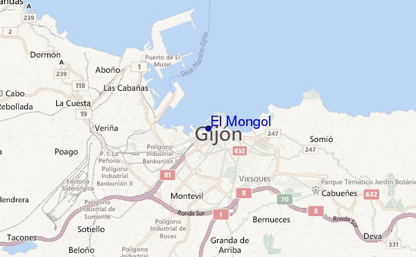 mapa de localização de El Mongol