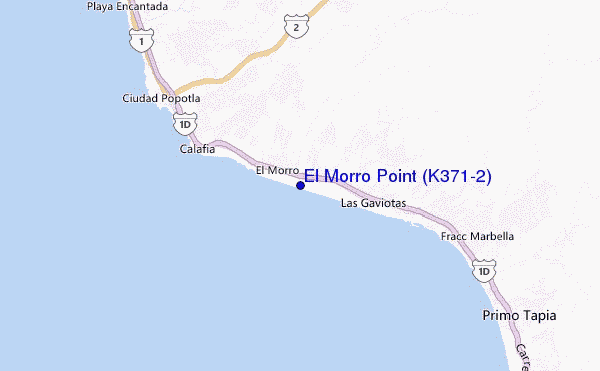 mapa de localização de El Morro Point (K371/2)