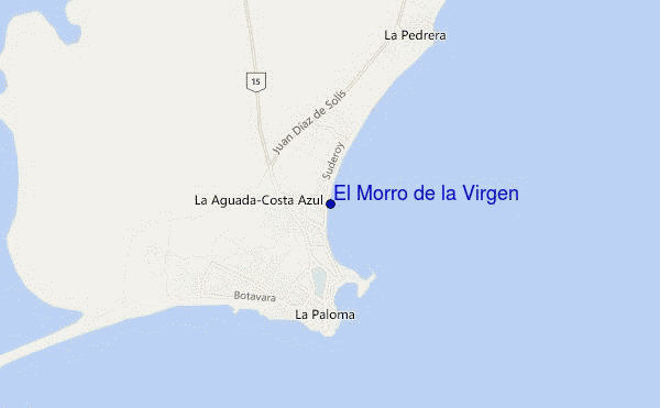 mapa de localização de El Morro de la Virgen