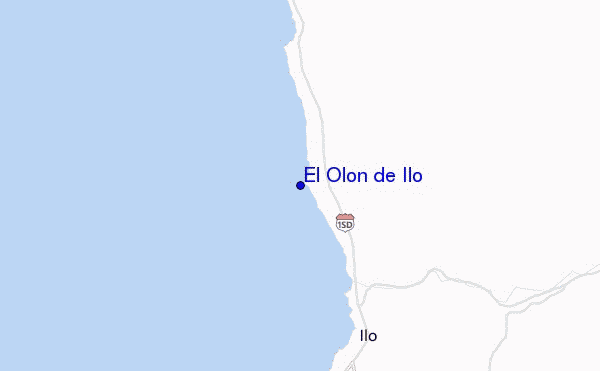 mapa de localização de El Olon de Ilo