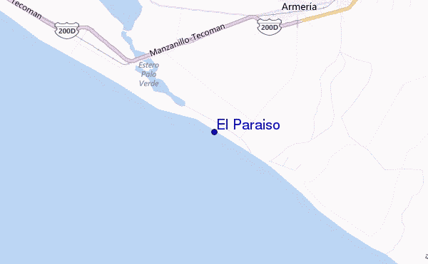 mapa de localização de El Paraiso