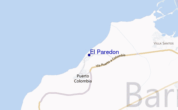 mapa de localização de El Paredon