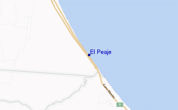 mapa de localização de El Peaje