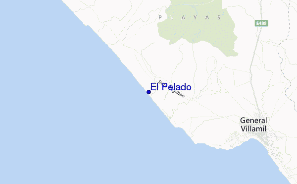 mapa de localização de El Pelado