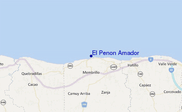 mapa de localização de El Penon Amador