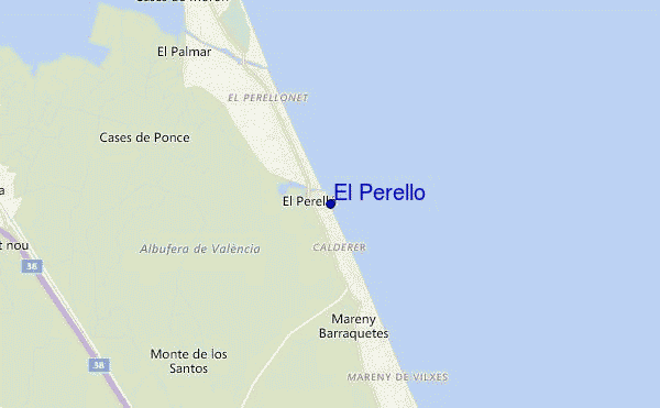 mapa de localização de El Perello