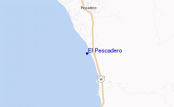 mapa de localização de El Pescadero